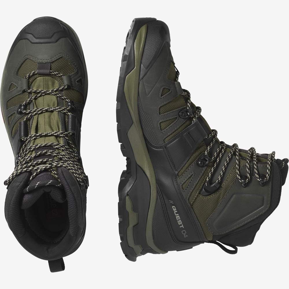 Olive Salomon Quest 4 Gore-Tex Men's Hiking Shoes | 804512MAO