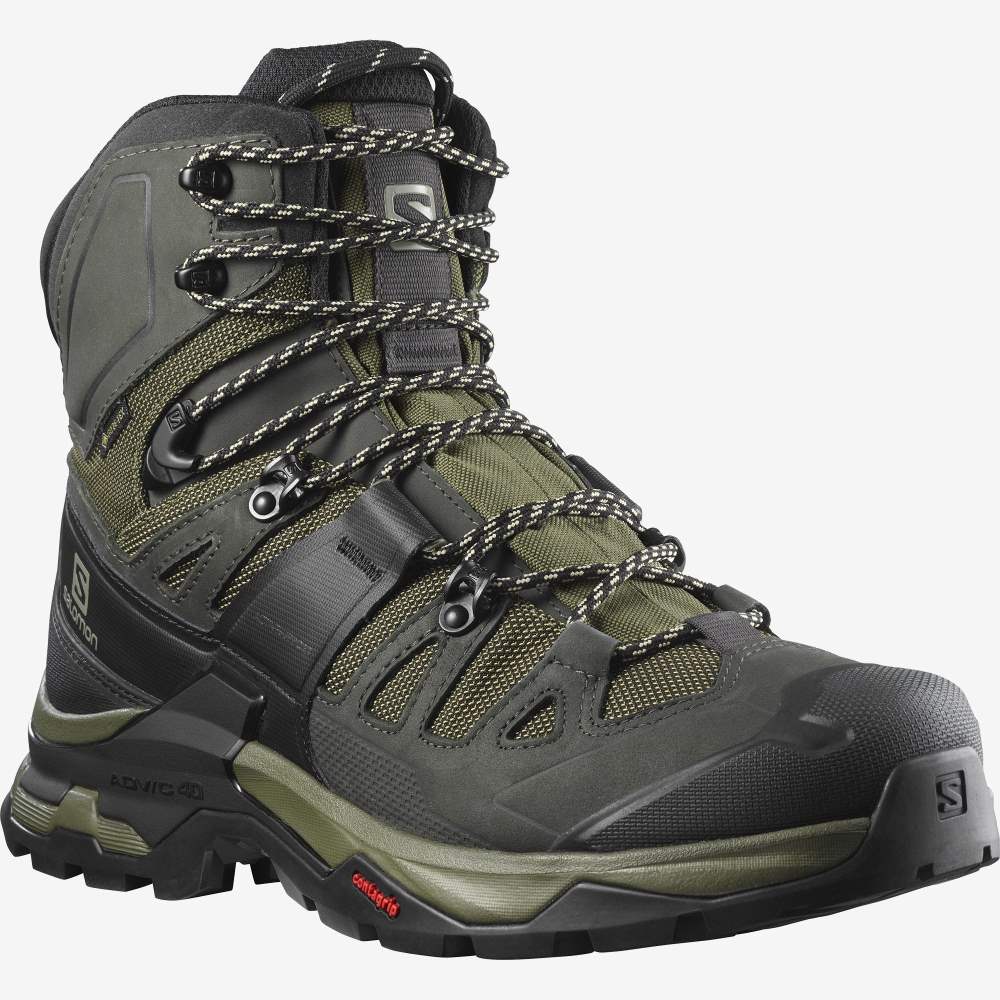 Olive Salomon Quest 4 Gore-Tex Men's Hiking Shoes | 804512MAO