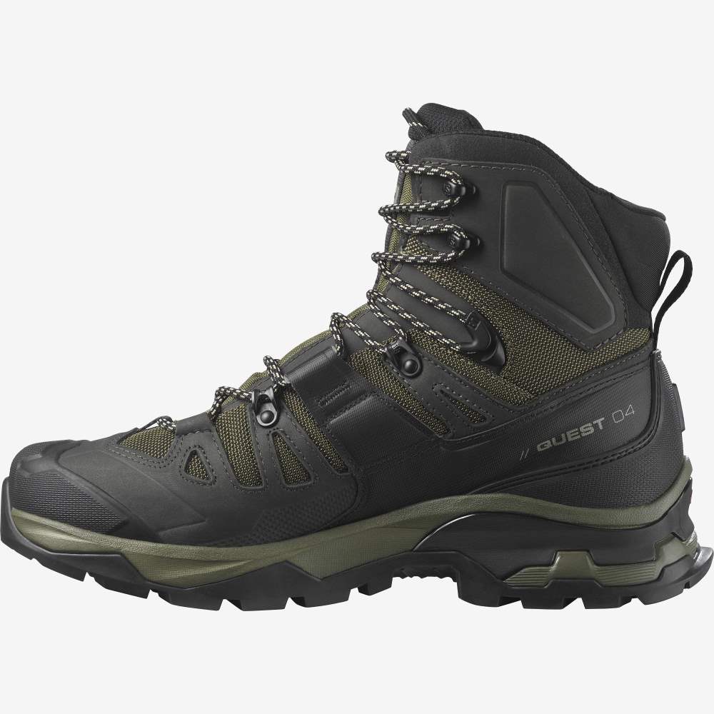 Olive Salomon Quest 4 Gore-Tex Men's Hiking Shoes | 804512MAO