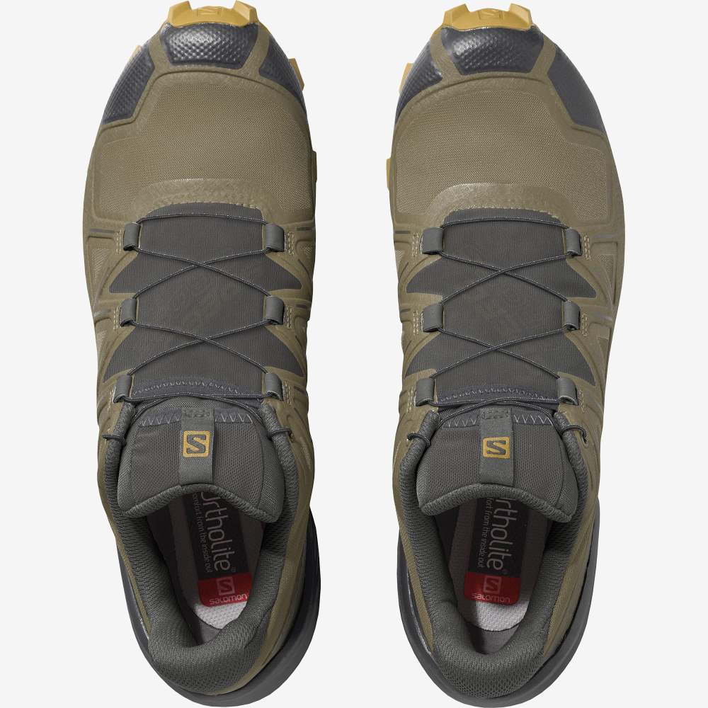 Olive Salomon Speedcross 5 Gore-Tex Men's Trail Running Shoes | 095432EGI