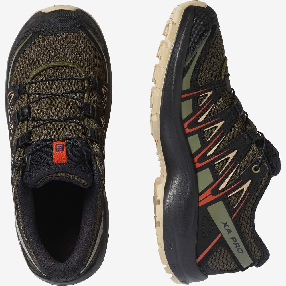 Olive Salomon Xa Pro 3d J Kids' Hiking Shoes | 710352LAU