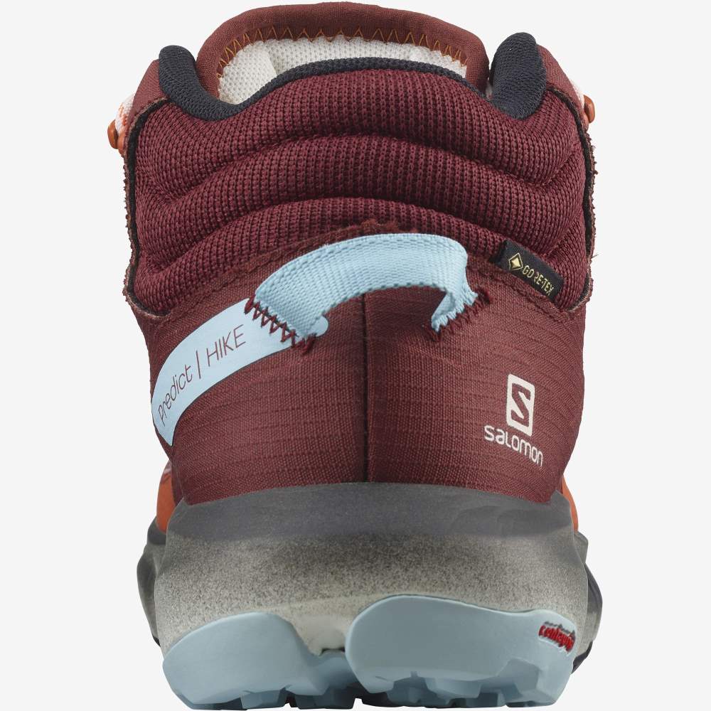 Orange Brown Salomon Predict Hike Mid Gore-Tex Women's Hiking Shoes | 175068SNO