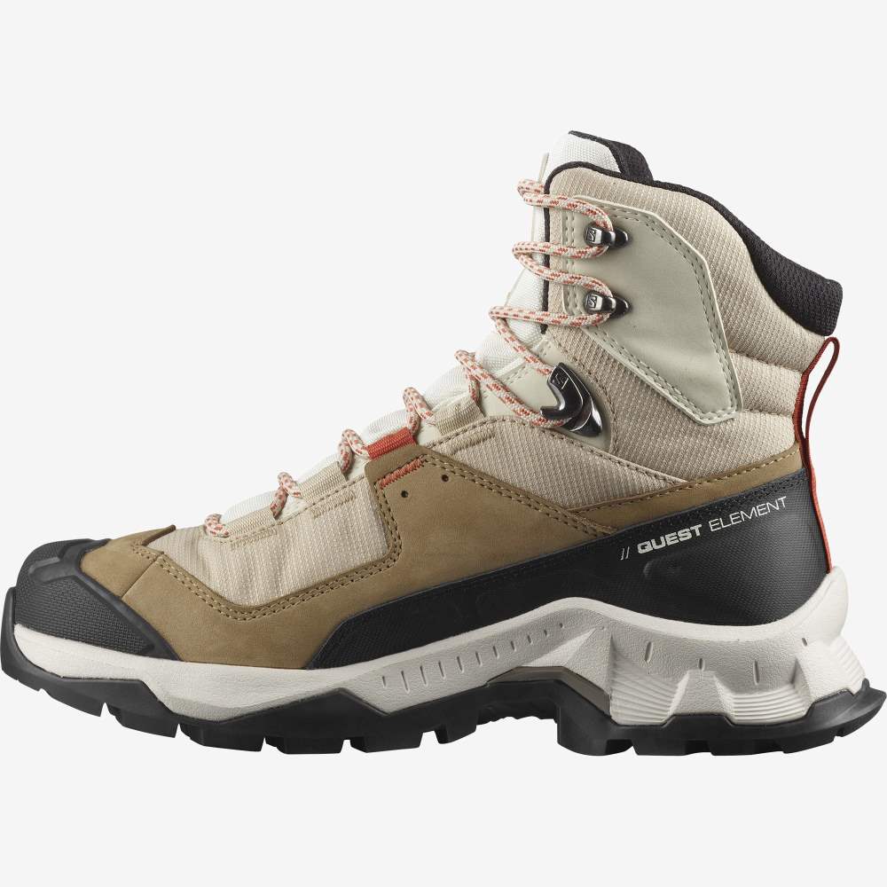 Orange Salomon Quest Element Gore-Tex Women's Hiking Shoes | 254719CZJ