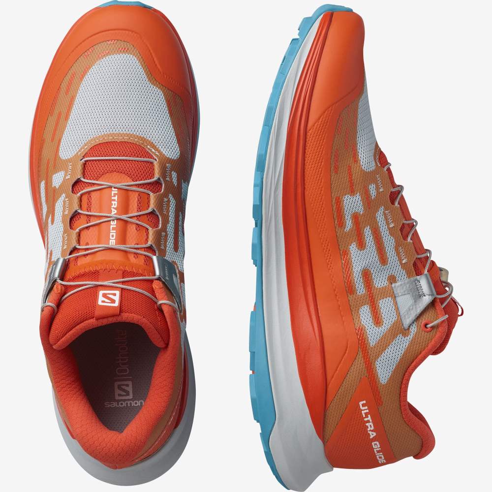 Pink Blue Salomon Ultra Glide Men's Trail Running Shoes | 603521TXM