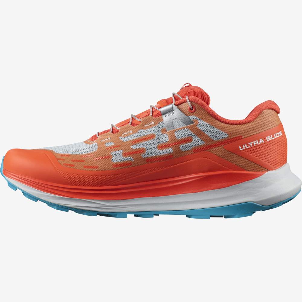 Pink Blue Salomon Ultra Glide Men's Trail Running Shoes | 603521TXM