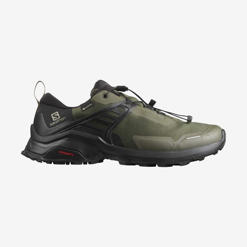 Purple Black Salomon X Raise Gore-Tex Men\'s Hiking Shoes | 037815MAC