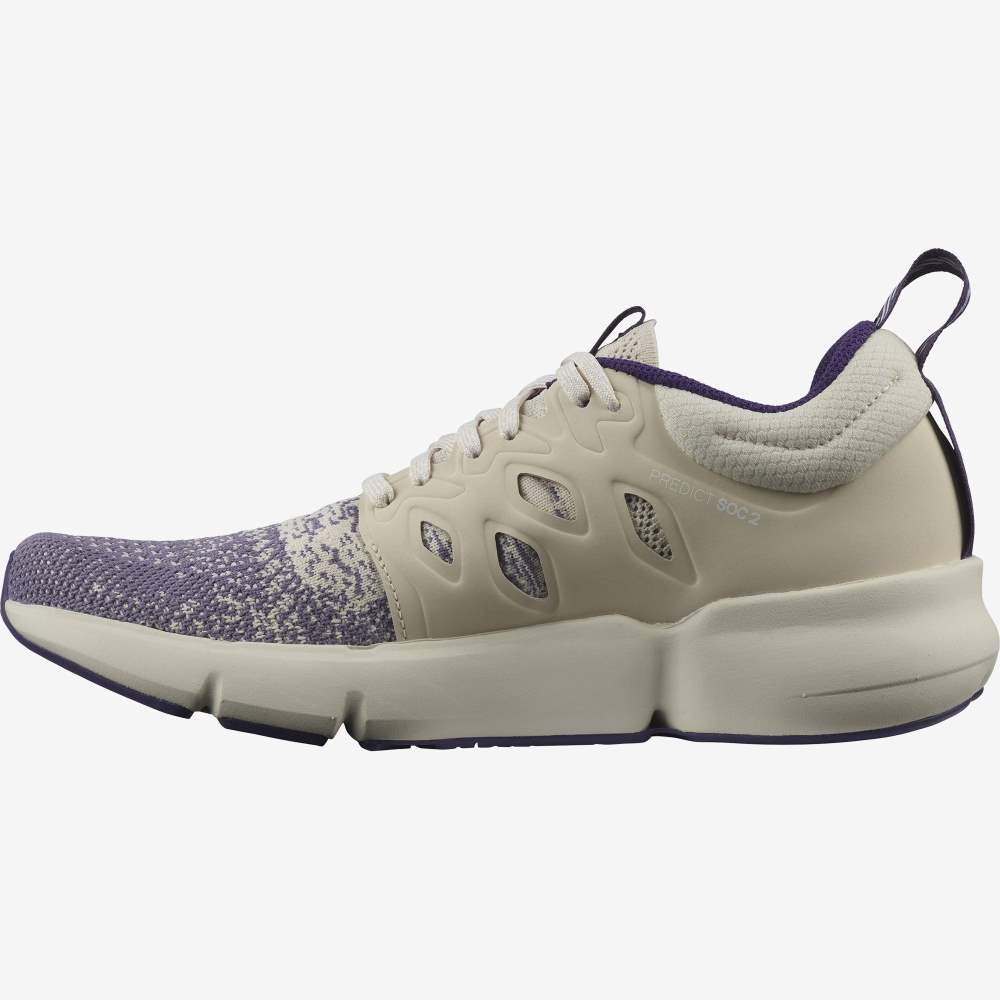 Purple Salomon Predict Soc 2 Women's Running Shoes | 352814FDJ