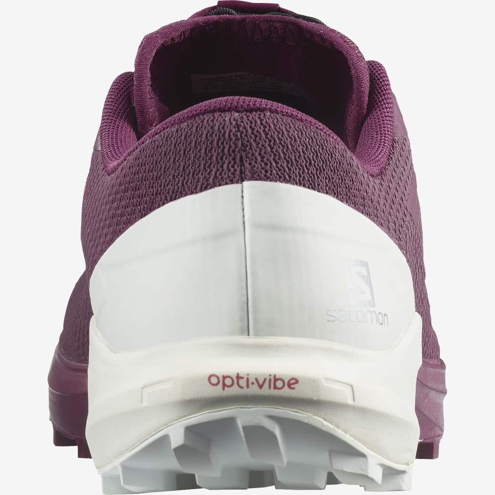 Purple White Salomon Sense Pro 4 Women's Trail Running Shoes | 486735KZE