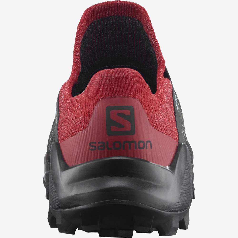 Red Black Salomon Cross /PRO Men's Trail Running Shoes | 218769WZJ
