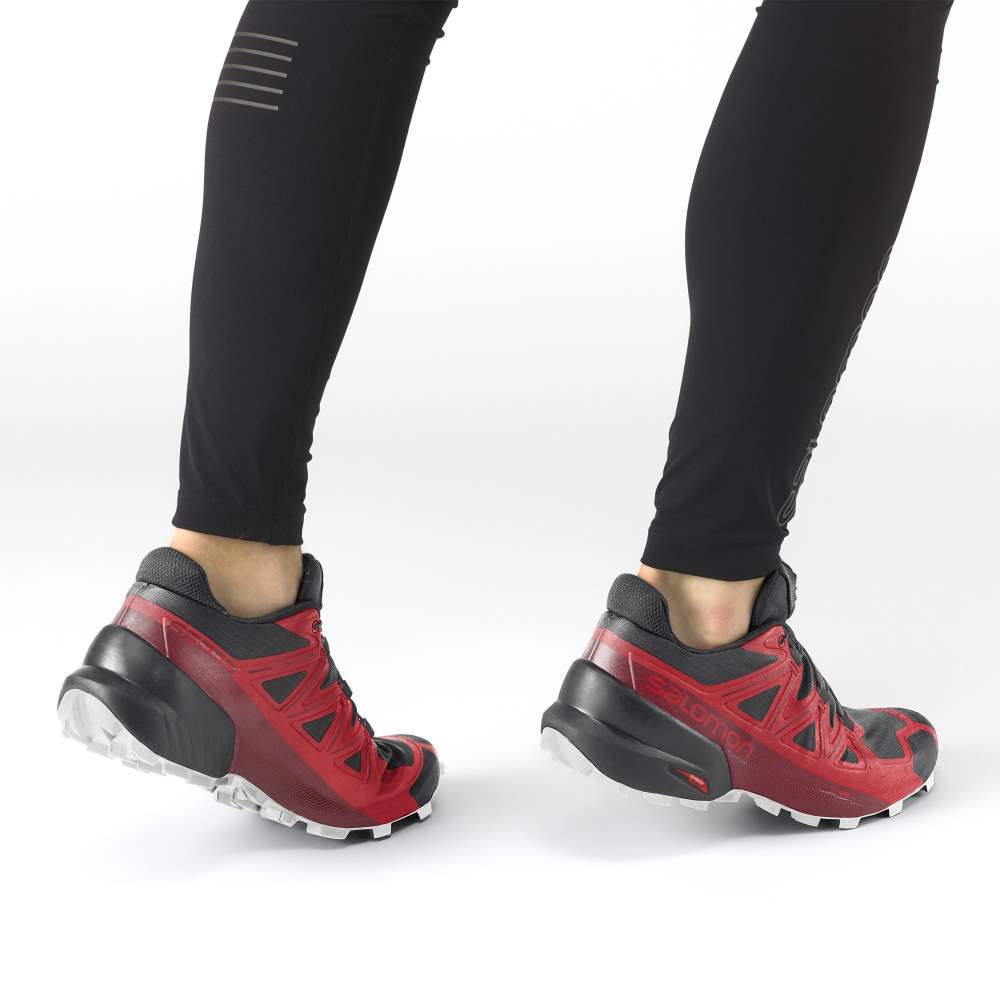 Red Black Salomon Speedcross 5 Men's Trail Running Shoes | 351278HVX