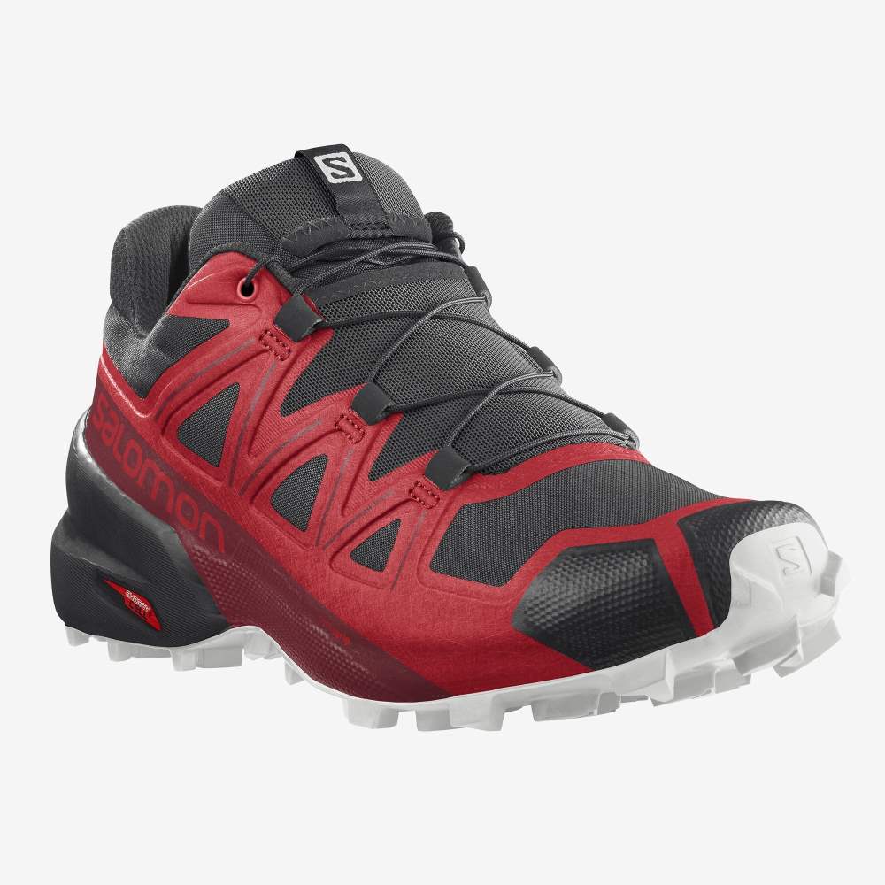 Red Black Salomon Speedcross 5 Men's Trail Running Shoes | 351278HVX