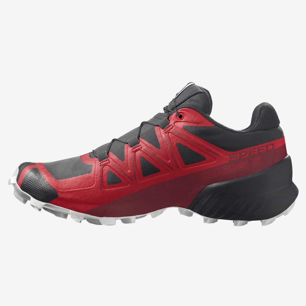 Red Black Salomon Speedcross 5 Men's Trail Running Shoes | 351278HVX