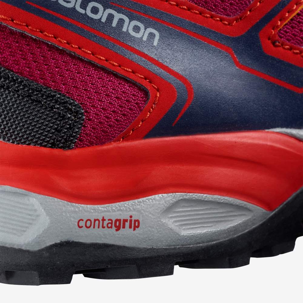 Red Light Gold Salomon X-Ultra Mid Gore-Tex Kids' Hiking Shoes | 067431OXV