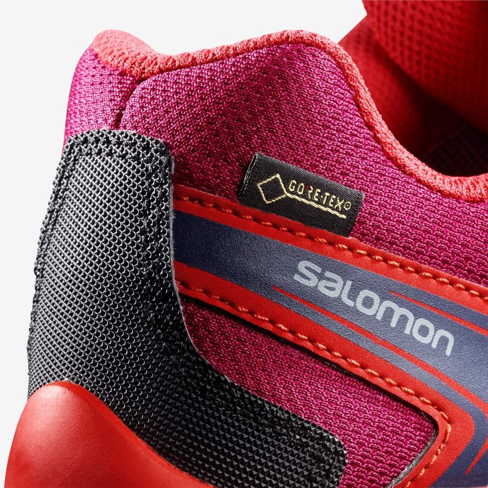 Red Light Gold Salomon X-Ultra Mid Gore-Tex Kids' Hiking Shoes | 067431OXV