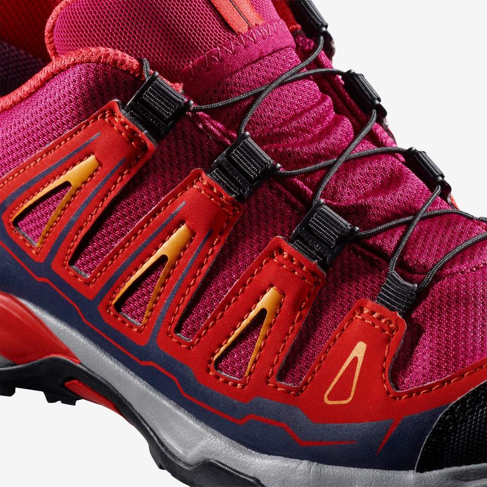Red Light Gold Salomon X-Ultra Mid Gore-Tex Kids' Hiking Shoes | 067431OXV