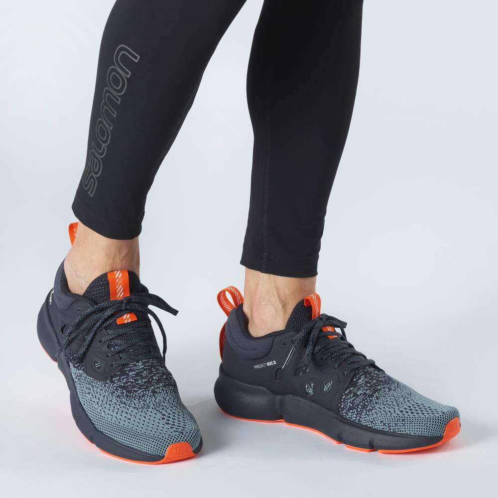 Red Orange Salomon Predict Soc 2 Men's Running Shoes | 901386TKQ