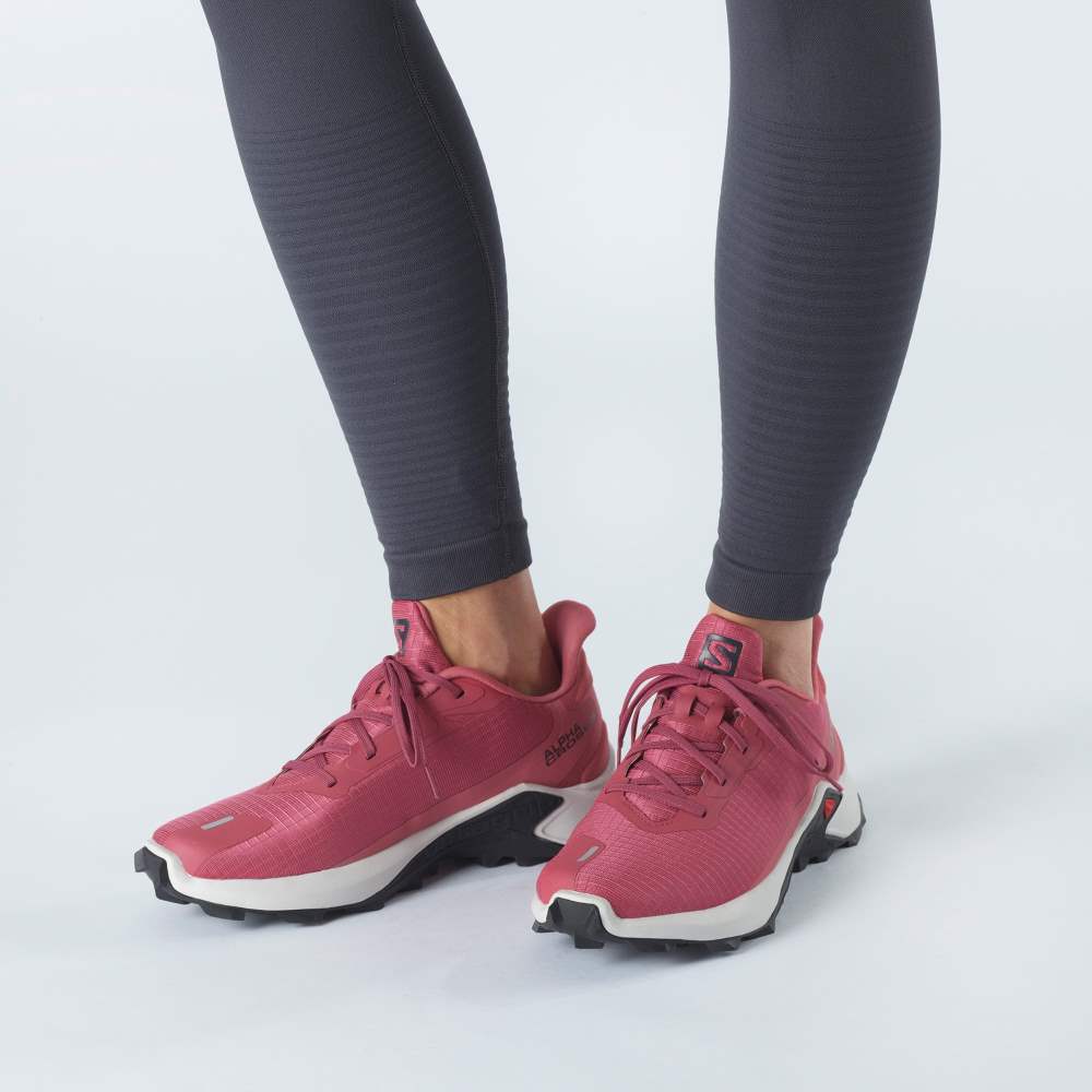 Red Salomon Alphacross 3 Women's Trail Running Shoes | 497510HJF