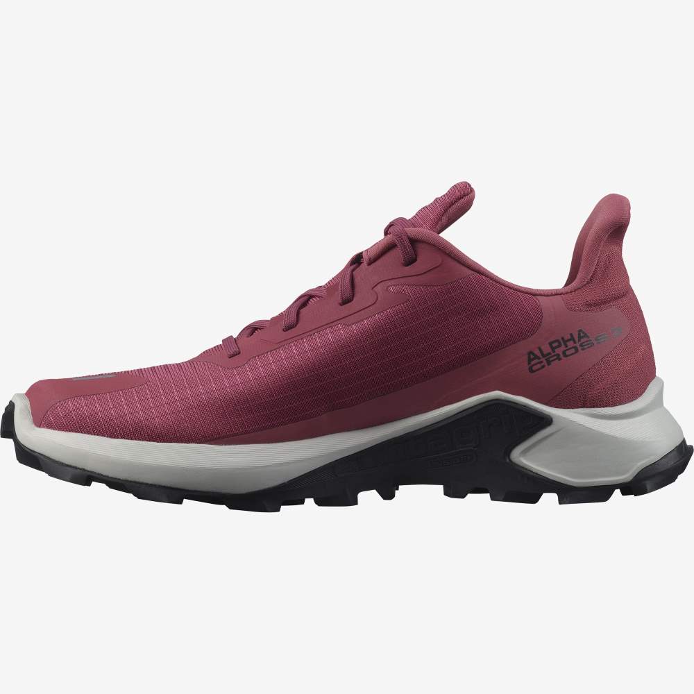 Red Salomon Alphacross 3 Women's Trail Running Shoes | 497510HJF