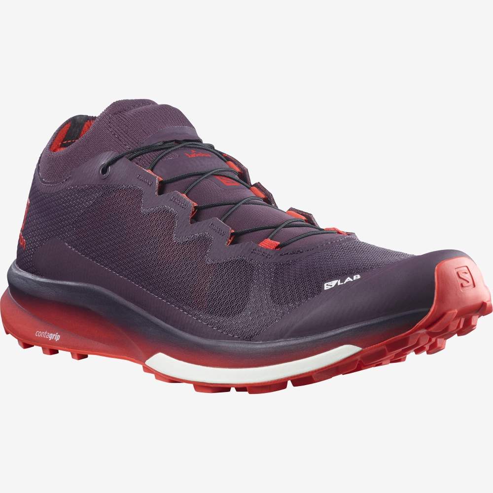 Red Salomon S/Lab Ultra 3 Men's Trail Running Shoes | 524816JIB