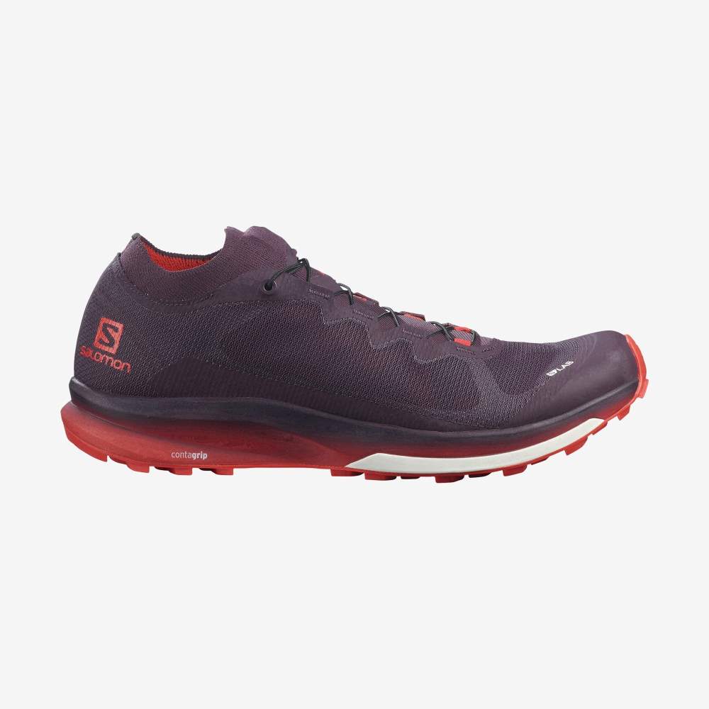 Red Salomon S/Lab Ultra 3 Men\'s Trail Running Shoes | 524816JIB