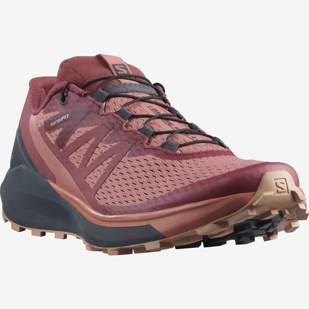 Red Salomon Sense Ride 4 Women's Trail Running Shoes | 075912IUO