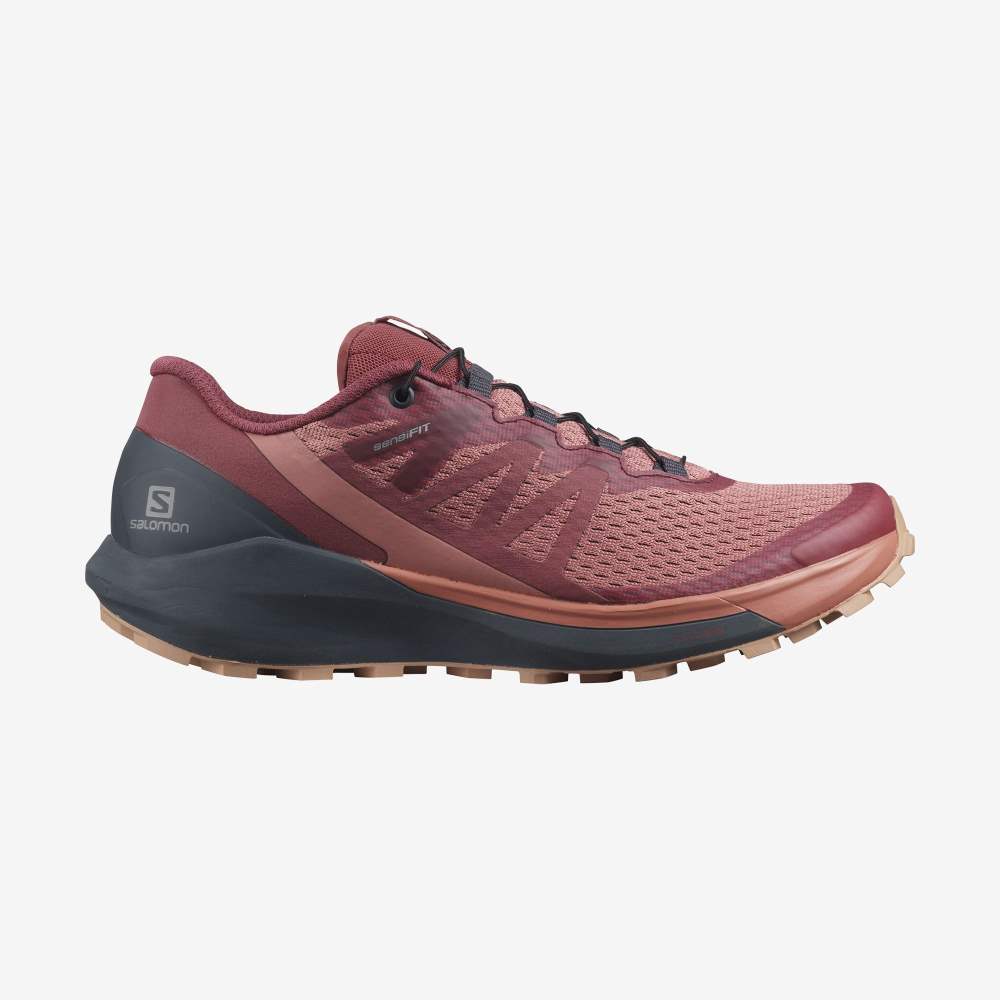 Red Salomon Sense Ride 4 Women\'s Trail Running Shoes | 075912IUO