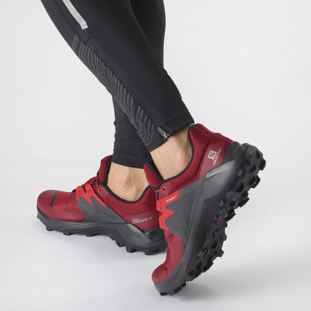 Red Salomon Wildcross 2 Men's Trail Running Shoes | 107856VTM