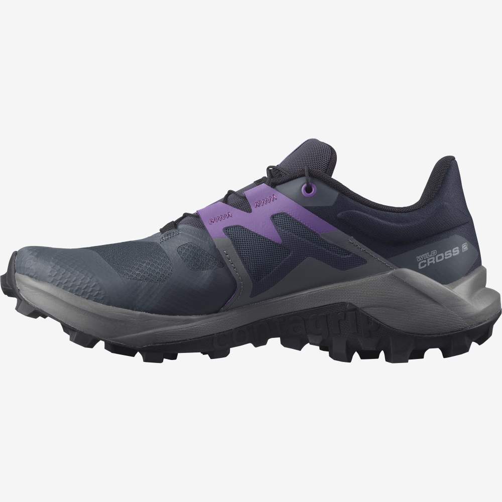 Royal Salomon Wildcross 2 Women's Trail Running Shoes | 372658DZU