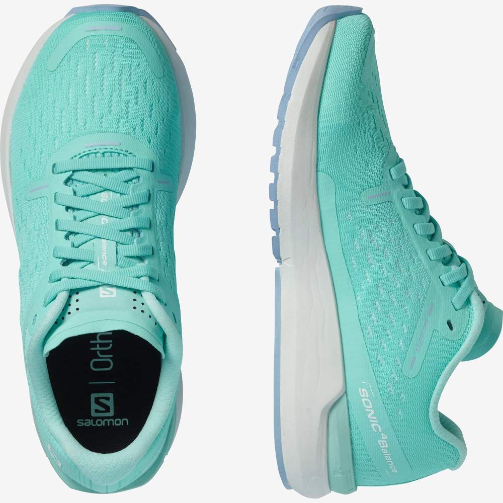 Turquoise Blue Salomon Sonic 4 Balance Women's Running Shoes | 291038WHT