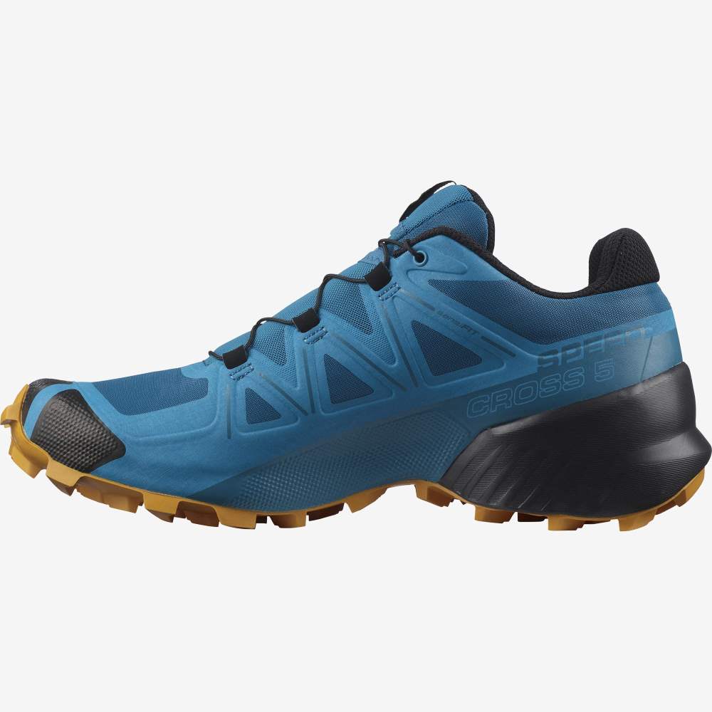 Turquoise Gold Salomon Speedcross 5 Men's Trail Running Shoes | 831976AMF