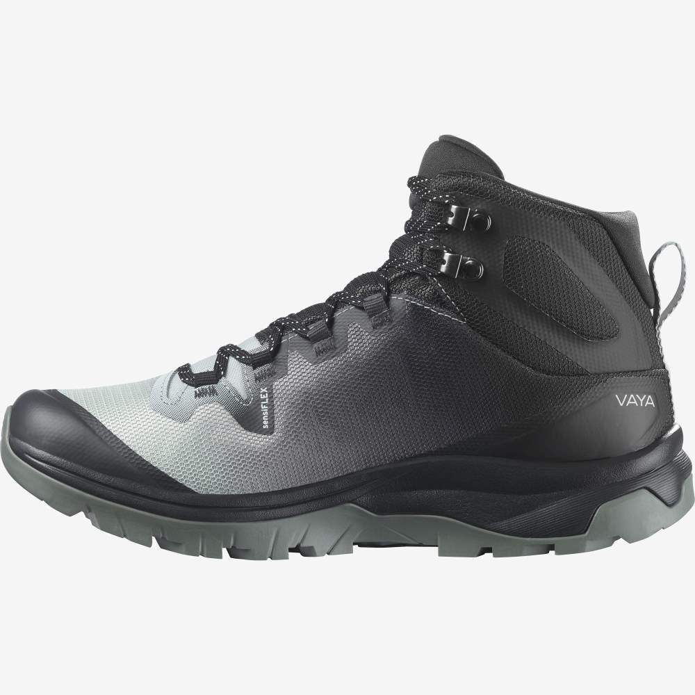 Turquoise/ Grey Salomon Vaya Mid Gore-Tex Women's Hiking Shoes | 261489JCO