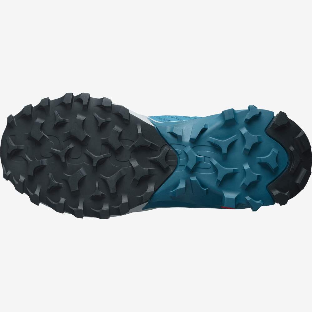 Turquoise Salomon Madcross Men's Trail Running Shoes | 074812JDO