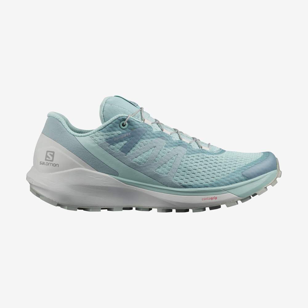 Turquoise Salomon Sense Ride 4 Women\'s Trail Running Shoes | 045283WEH