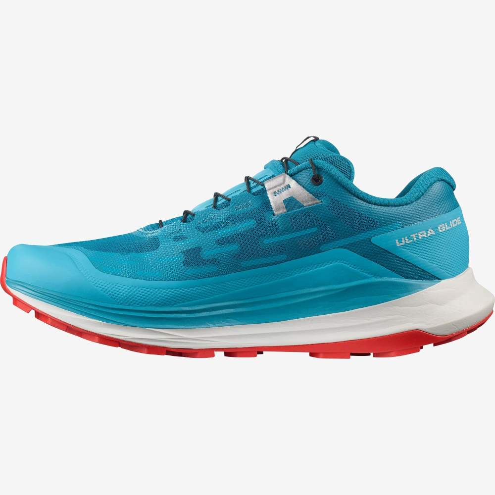 Turquoise Salomon Ultra Glide Men's Trail Running Shoes | 348571EVC