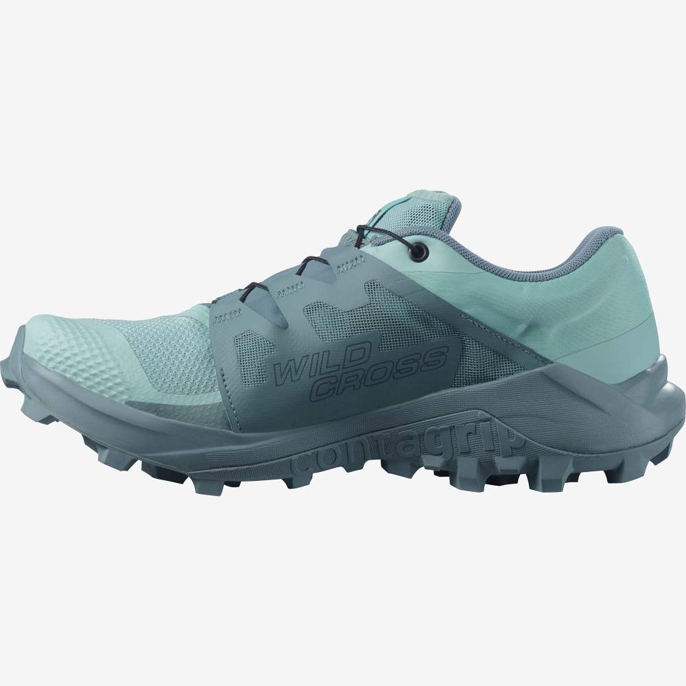 Turquoise Salomon Wildcross Gtx Women's Trail Running Shoes | 576183YDK