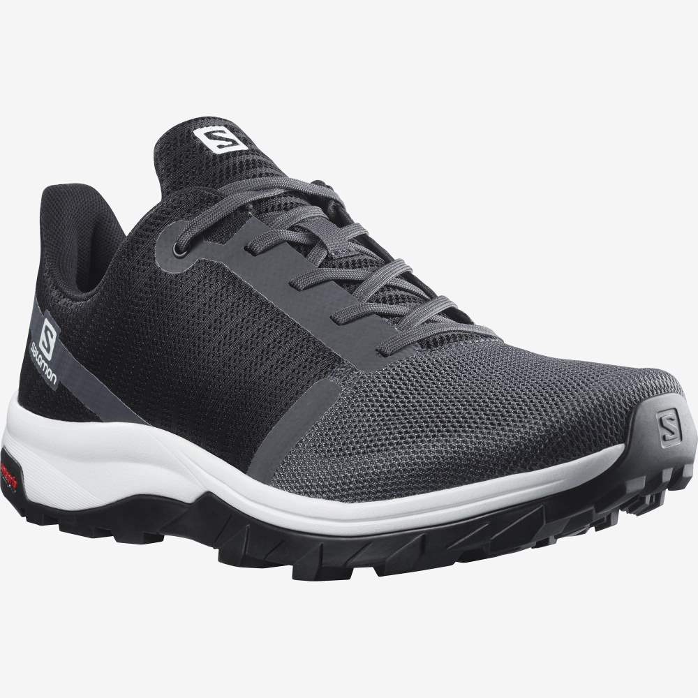 White Black Salomon Outbound Prism Men's Hiking Shoes | 607249NJL