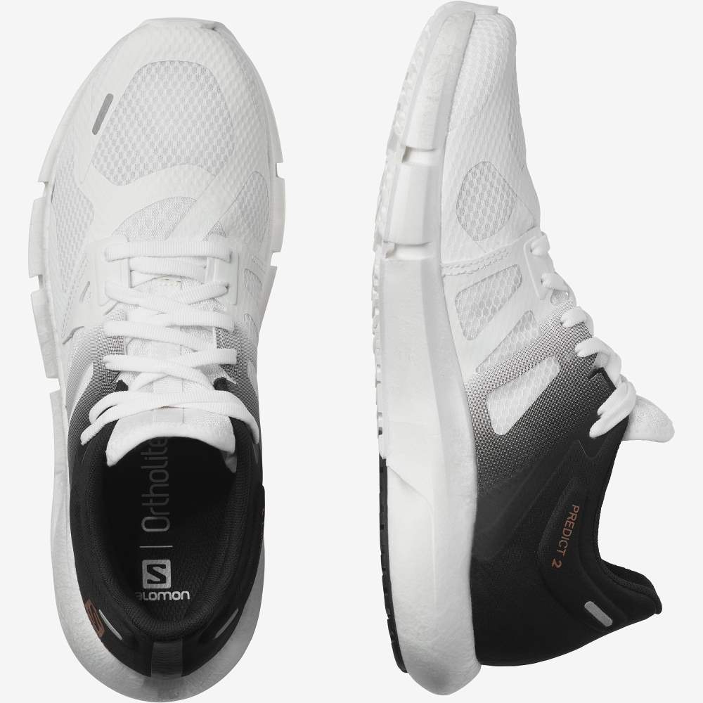 White Black Salomon Predict 2 Men's Running Shoes | 681975MXL