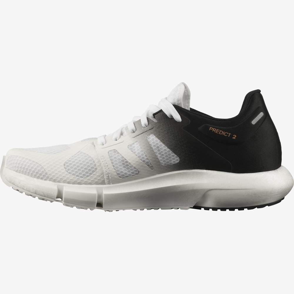 White Black Salomon Predict 2 Men's Running Shoes | 681975MXL
