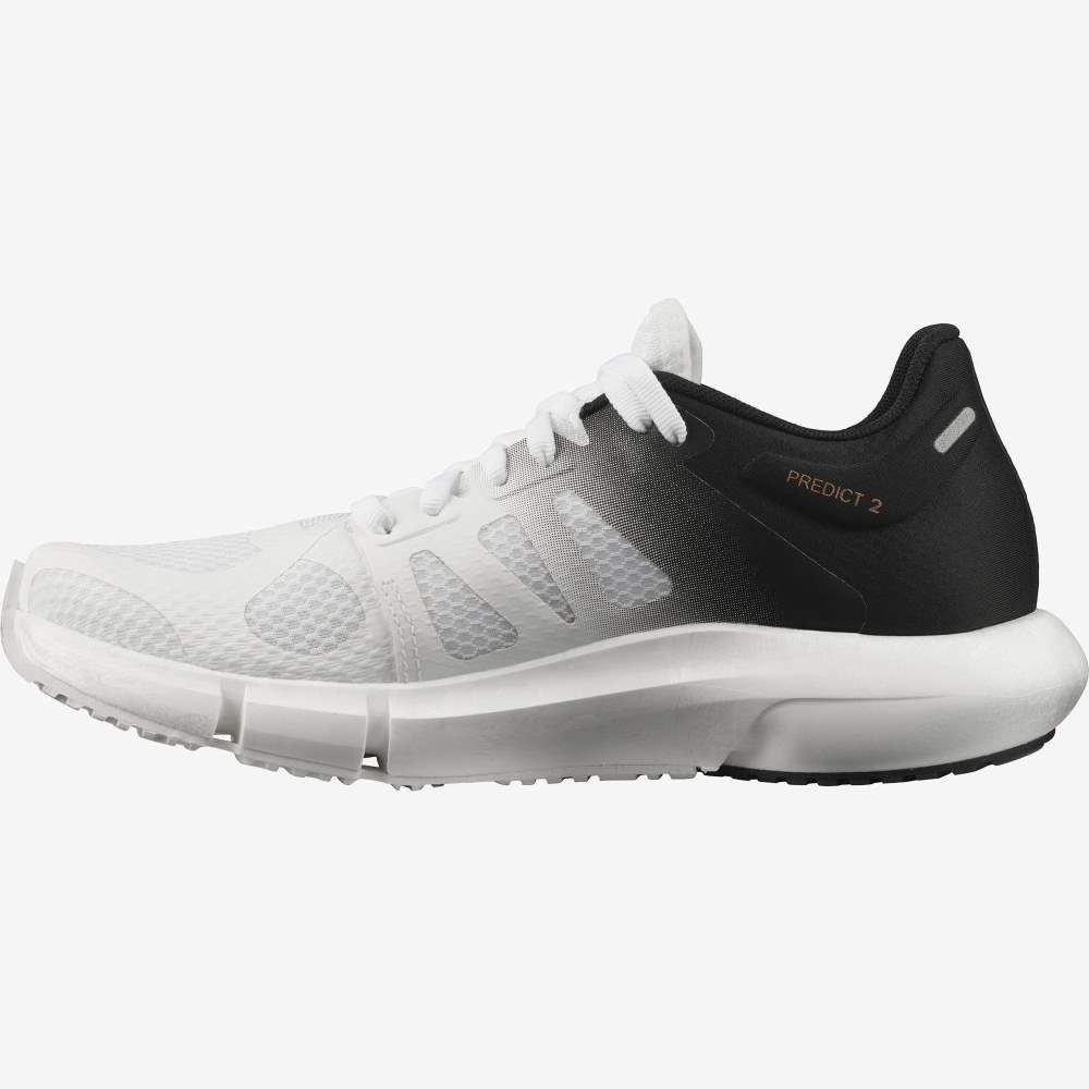 White Black Salomon Predict 2 Women's Running Shoes | 180437IMP