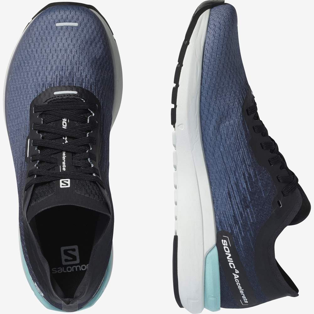 White Black Salomon Sonic 4 Accelerate Women's Running Shoes | 360872MAU