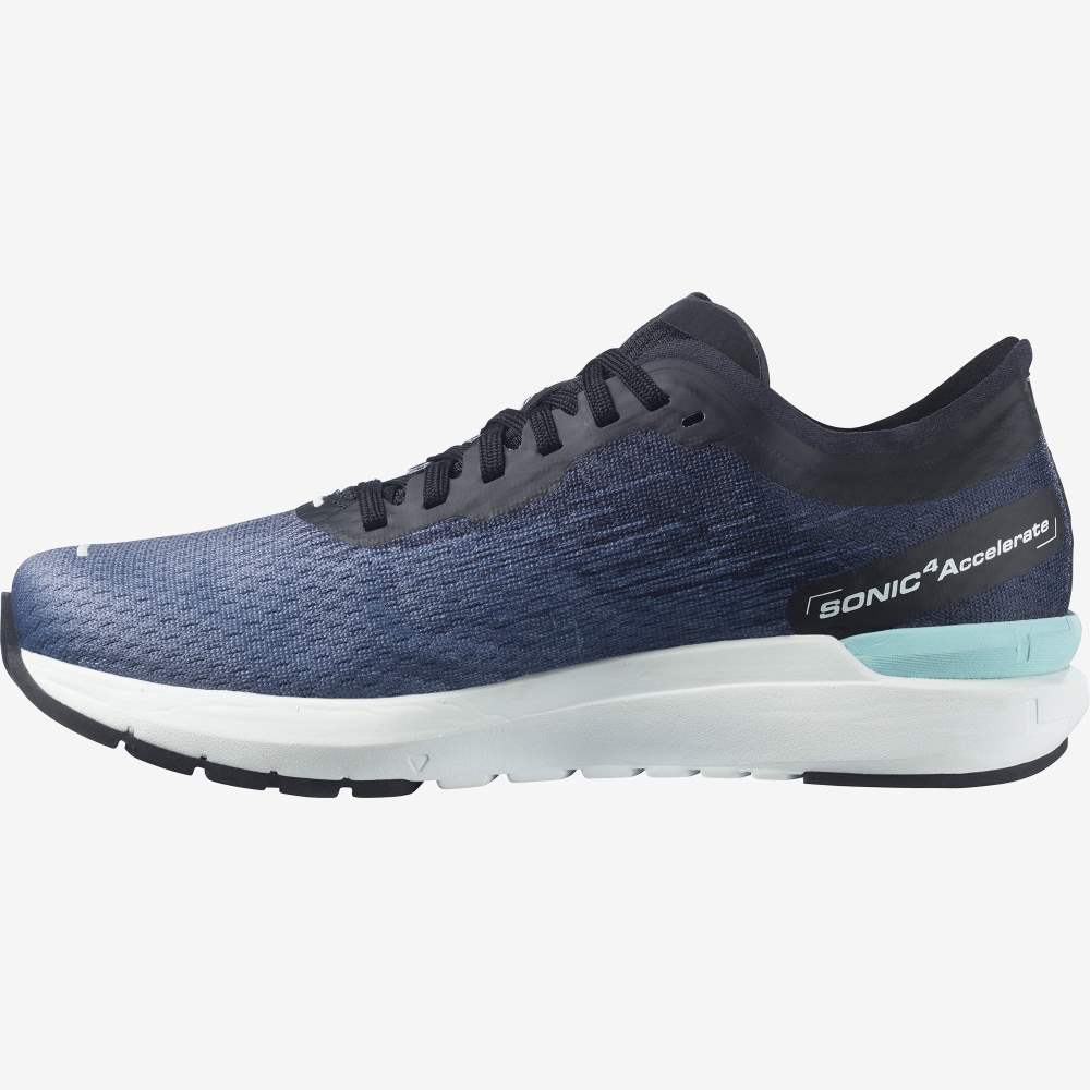 White Black Salomon Sonic 4 Accelerate Women's Running Shoes | 360872MAU