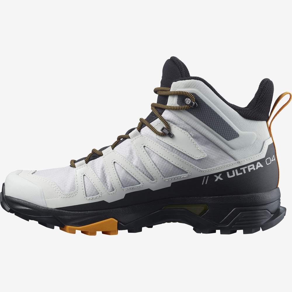 White Black Salomon X Ultra 4 Mid Gore-Tex Men's Hiking Shoes | 957043WHC