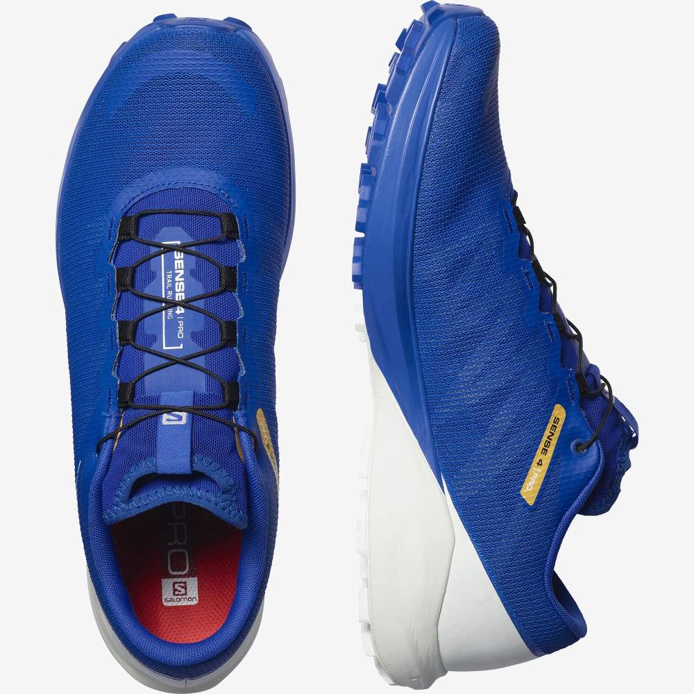 White Blue Salomon Sense Pro 4 Men's Trail Running Shoes | 907864AQK