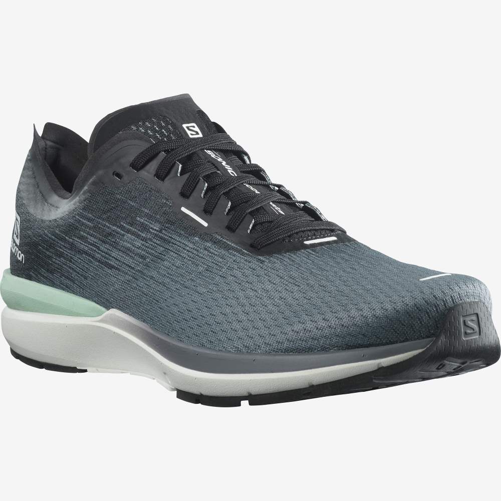 White Blue Salomon Sonic 4 Accelerate Men's Running Shoes | 056298XDQ