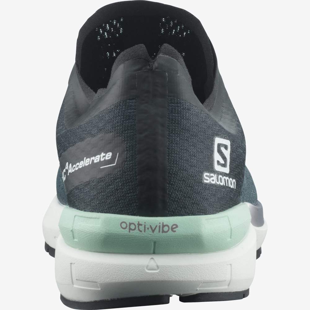 White Blue Salomon Sonic 4 Accelerate Men's Running Shoes | 056298XDQ