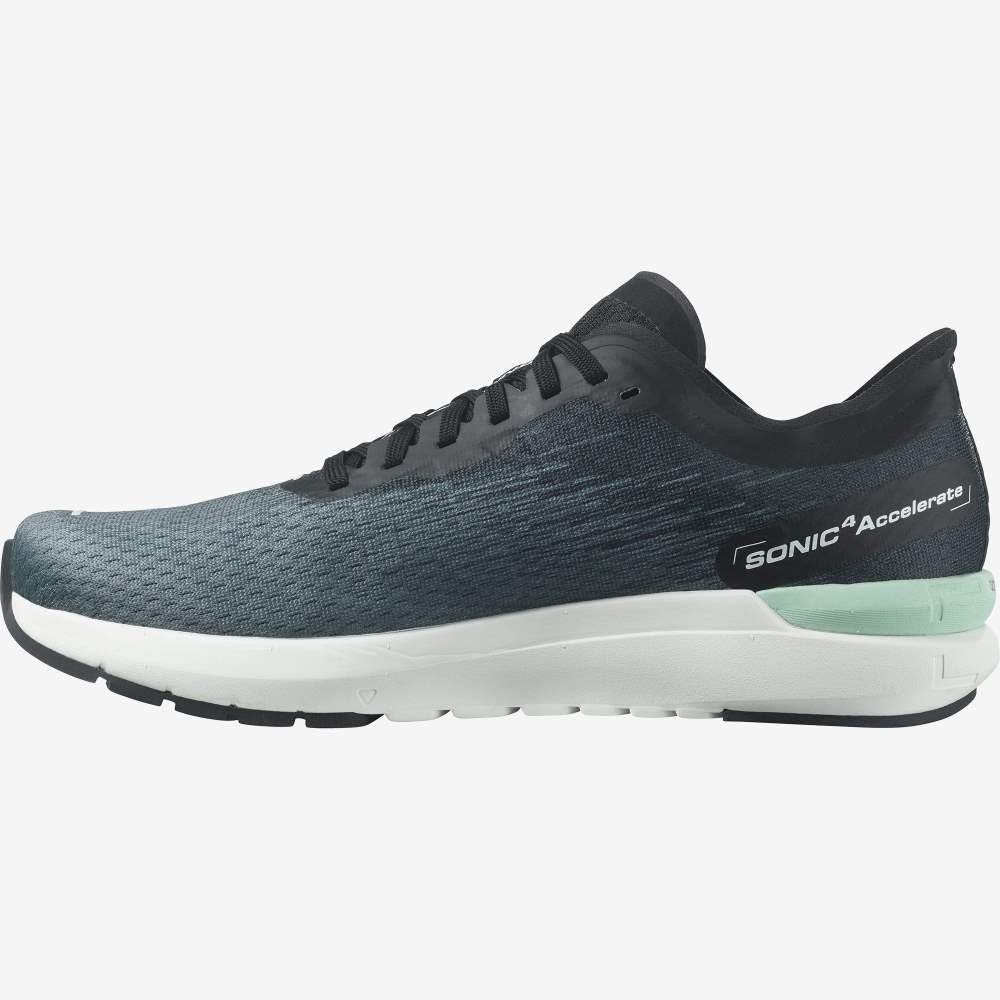 White Blue Salomon Sonic 4 Accelerate Men's Running Shoes | 056298XDQ