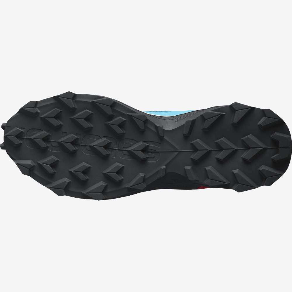White Blue Salomon Supercross 3 Men's Trail Running Shoes | 192865BQT
