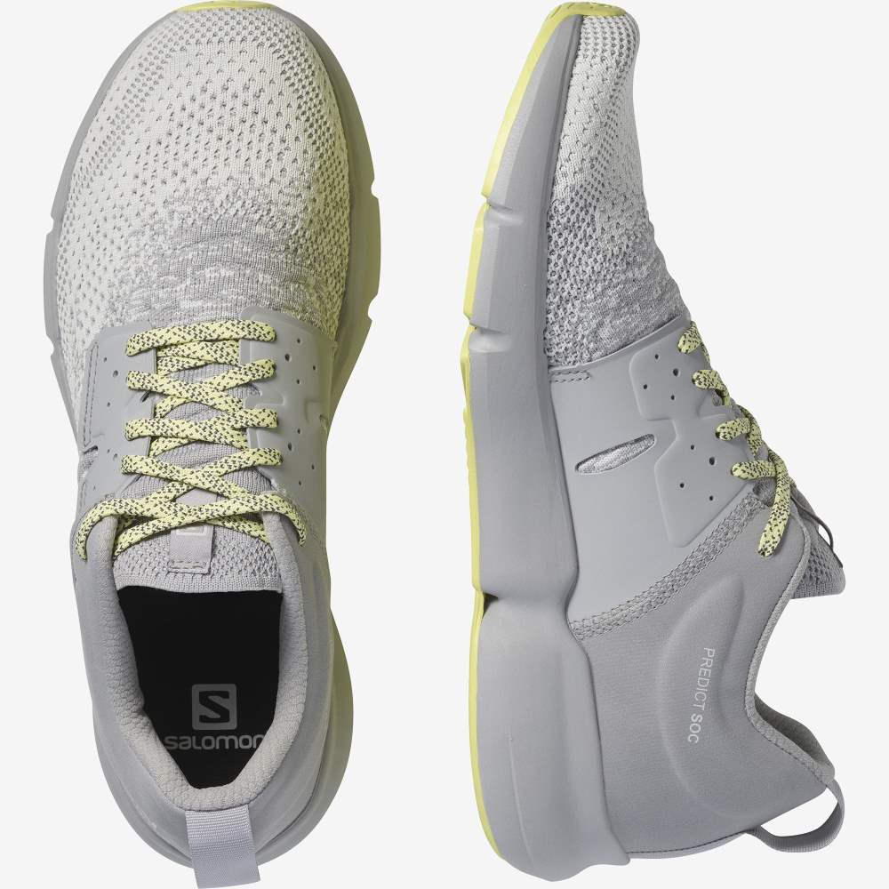 White Grey Salomon Predict Soc Men's Running Shoes | 905482JAG