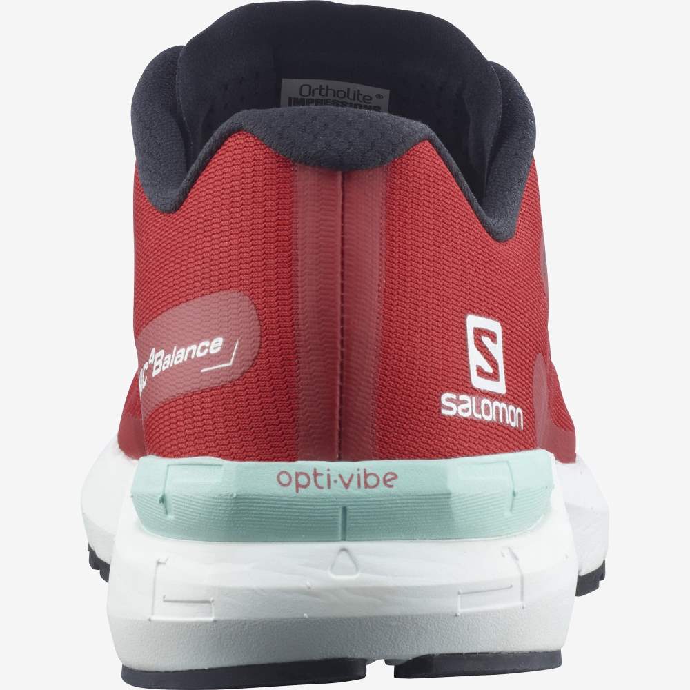 White Red Salomon Sonic 4 Balance Men's Running Shoes | 560418LWG