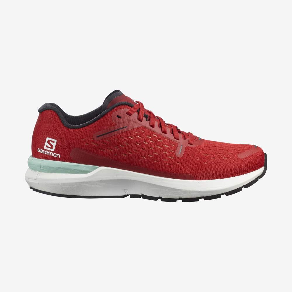 White Red Salomon Sonic 4 Balance Men\'s Running Shoes | 560418LWG